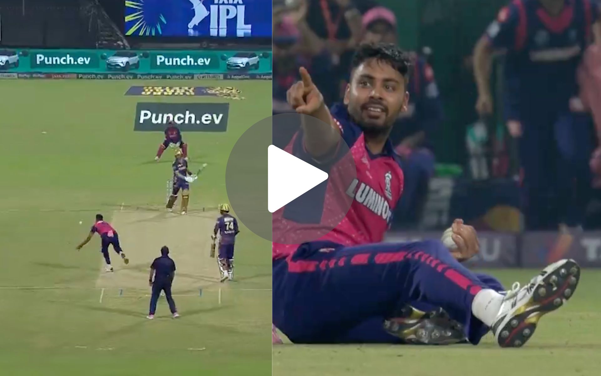 [Watch] Avesh Khan's 'Bare-Handed' Bullet Catch Sends Phil Salt Crawling Back